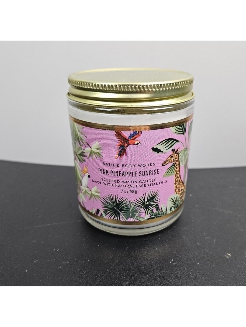 Bath and Body Works Pink Pineapple Sunrise Single Wick Candle